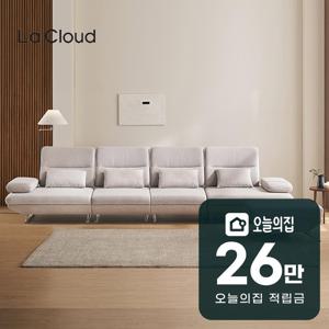 [렌탈] 그랑블 스윙 기능성 패브릭 소파 6인용 (라이트 그레이)