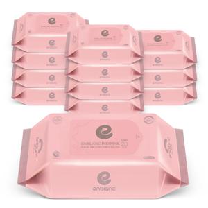 아기 물티슈 63gsm 세이프 인디핑크 엠보싱 휴대리필형 20매X12팩