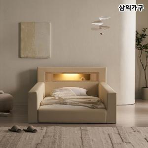 포레티 편백나무 LED 저상형 가죽침대(매트포함) SS/Q/LK 3Types