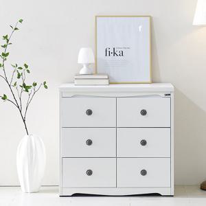 디베 6칸 서랍장 미니 체스트 옷 서랍(800/화이트)