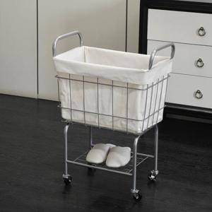 [해외] 이동식 세탁바구니 빨래바구니 트롤리 보관함