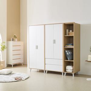 비키(다리형) LPM(EO)2020옷장세트 (오픈선반장) 메이플화이트 댐퍼경첩