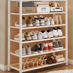 스탠드 신발 선반 스틸 우드 수납 조립식 신발장 팬트리 주방 선반 6단