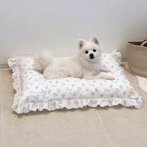 사각 강아지 고양이 방석 하우스 침대 푹신한 높이조절 라미