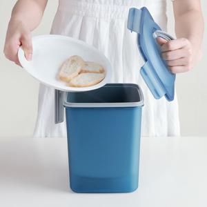 4면 결착 음식물 쓰레기통 손잡이 배수 구멍 음쓰통 4L