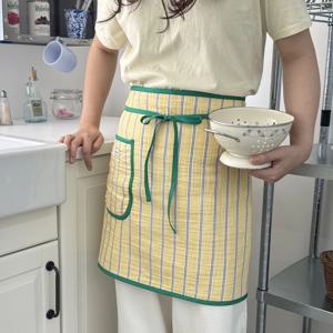 핸드메이드 3중거즈 스트라이프 행주 허리 앞치마 주방 카페 집들이 어린이집 선생님 에이프런