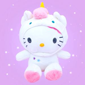 산리오 헬로키티 유니콘 인형 큰 대형 애착 수면 소품 굿즈 동물 코스튬 인형 25cm
