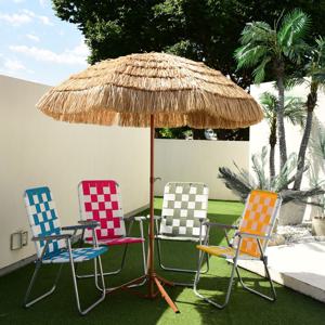 감성 야외 옥상 캠핑 라탄 대형 밀짚파라솔