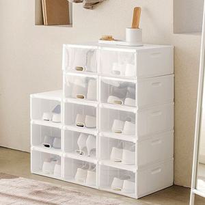 조립식 슈박스 슈케이스 원룸 작은 신발장 플라스틱 신발 장식장 2P
