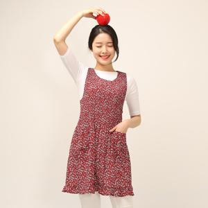 동백 쉬폰 원피스 앞치마 2colors