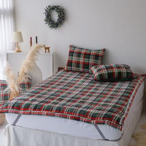 포그니 겨울 밍크 극세사 누빔 침대 패드 SS Q 밴드형