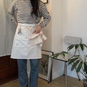 허리 앞치마-옥스포드 오프화이트
