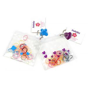 바비리스 컬러 머리끈 헤어밴드 머리고무줄 지퍼백 휴대용 세트