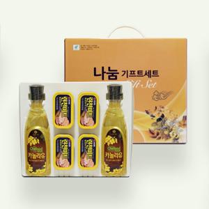 롯데 나눔기프트세트(롯데 카놀라유 500ml 2개 + 롯데햄 런천미트 120g 4개)