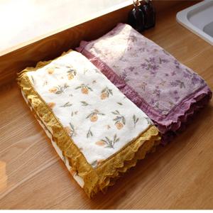 욕실 분위기 전환 감성 레이스 자수 수건 손님용 욕실 인테리어 극세사 세안 타올 집들이