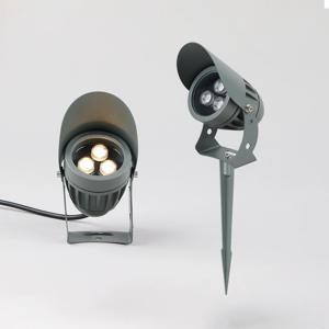 LED 에코 비라 원형 팩형 수목투사등 3W 전구색 3000k 외부정원등 잔디등 그레이