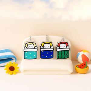 꿈꾸는 고양이 아크릴 키링 키홀더 키체인 백참 귀여운 키링 고양이 굿즈