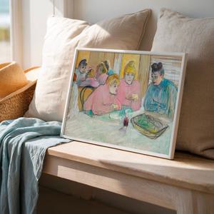 앙리 드 툴루즈 로트렉 캔버스 포스터 34종/06.다이닝룸에 있는 숙녀들