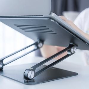 멍꿀2호 꿀템 알루미늄 접이식 노트북 거치대 스탠드 맥북 받침대 프로데스크 실버 그레이