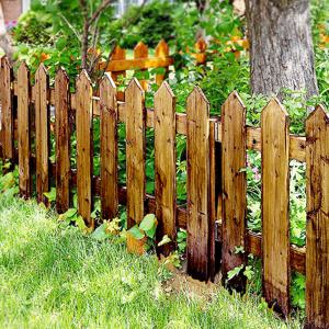 브라운 원목 나무 울타리 화단 테라스 장식 텃밭 잔디 펜스 3size