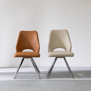 캐럿 회전의자 스틸 실버 식탁의자 인테리어 카페의자 2colors