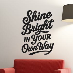 너만의 방식으로 빛나길 빈티지st 영어 명언 레터링 인테리어 스티커