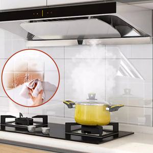 4size 주방 타일 시트지 무점착 싱크대 가스렌지 벽면 보호 필름 기름튐 오염 방지