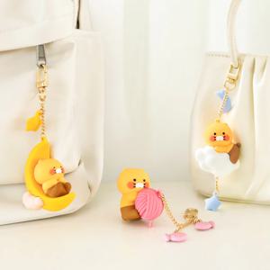 카카오프렌즈 춘식이 피규어 키링 실타래 구름 노란달