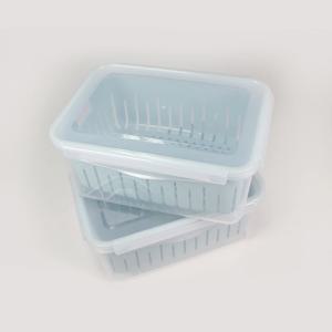 신선 채반 물빠짐 밀폐용기 2700ml 민트 2종 세트