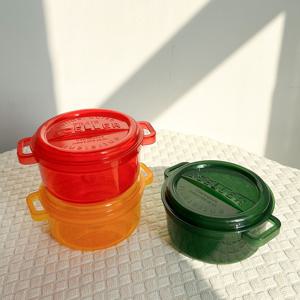 실리 젤리 밀폐용기 국내산 BPA FREE 푸드팟 550ml 3color