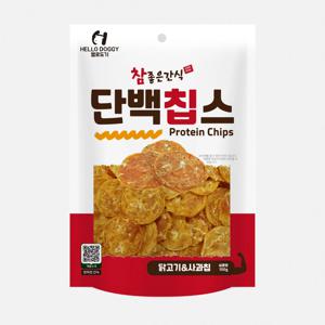 강아지닭가슴살 단백칩스 닭 사과 칩 100g
