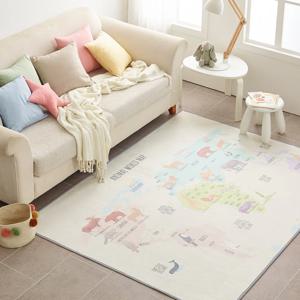 동물세계지도 MC 키즈 극세사 러그(100x150)