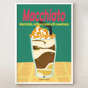 캬라멜 마끼야또 그림 카페 포스터 커피 인테리어 감성 액자