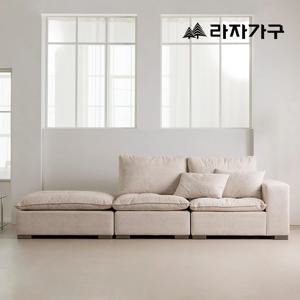 엘루아 구스 조야 패브릭 기능성 쿠션 푹신한 소파 4인 카우치형