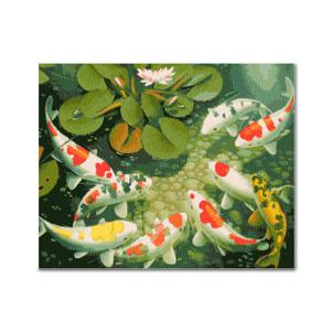 DIY 보석십자수 - 연못의 비단잉어 BEE18 (50x40)