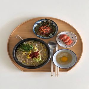 우드 반달 트레이