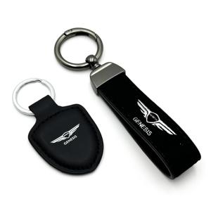 제네시스 방패 키링 키체인 선물세트 고급 가죽 소재 키홀더 차량용품 악세사리
