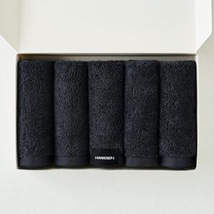 BASIQUE 40수 코마사 코튼 핸드타월 5P set 다크그레이