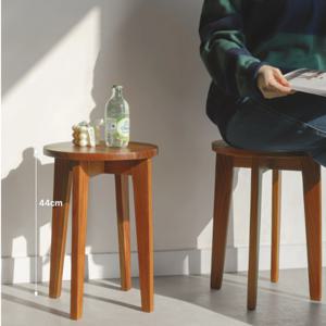 스툴 미니 원목 예쁜 의자 보조 화장대 서브 카페 인테리어 카페의자