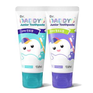 튼튼치약 주니어 초등학생 불소치약 (민트향+청포도향)60g x 2개