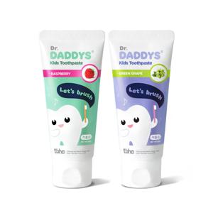유아 어린이 저불소 키즈치약 (라즈베리향+청포도향) 60g x 2개
