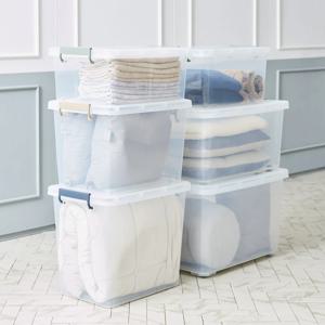 [추가 5%] 1+1 특대형 리빙박스 2size 옷 이불 수납정리함 80/120 L