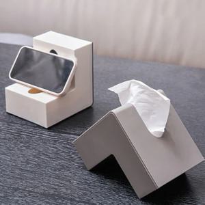 구부러진 아이디어 상품 핸드폰거치대+휴지케이스