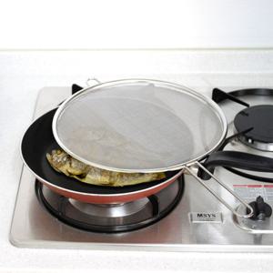 스텐레스 후라이팬 덮개 기름튀김방지 커버 프라이팬 뚜껑 채망