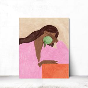 인물 추상화 파스텔 드로잉 빈티지 모던 인테리어액자 캔버스 31x41cm