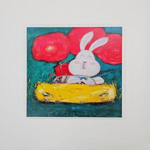 송지호 행복 토끼 - 선물 같은 하루 캔버스 액자 아이방 꾸미기 카페 원룸 힐링 인테리어