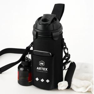 올인원 마그네틱 물병 헬스 파우치 가방 자석 수건 이어폰 스포츠 용품