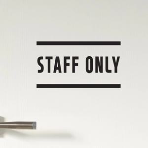 미니멀라인 staff only 직원전용 매장 인테리어 도어 스티커
