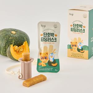 퍼기x로티프렌즈 콜라보! 신생아 유아 이앓이방지 단호박 티딩러스크 120g(20g*6개)