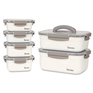 인콕 스텐 밀폐용기 스텐콕 크림 25호세트